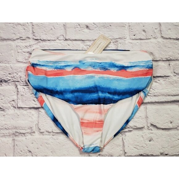 Peyton & Parker Women's Medium Full Coverage Multi-Color Bikini Swimsuit Bottom - Picture 1 of 3